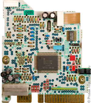 Расположение перемычек на плате контроллера версии 7193 для подключения к ZX-Spectrum