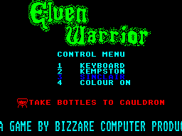 Заставка игры Elven Warrior