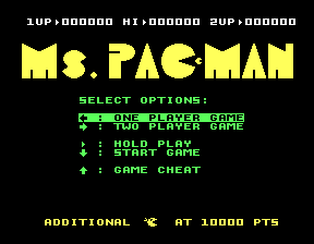 Скриншот игры «Ms. PAC-MAN» для приставки Эльф