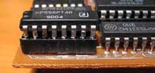 КР556РТ4 с турбо-прошивкой для контроллера дисковода компьютера «Байт». Обратите внимание на вывод 3 микросхемы - он «висит в воздухе»