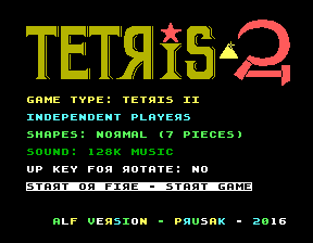 Скриншот игры «Tetris 2» для приставки Эльф