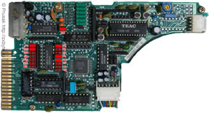 Расположение перемычек на плате контроллера Teac версии 03 для подключения к ZX-Spectrum