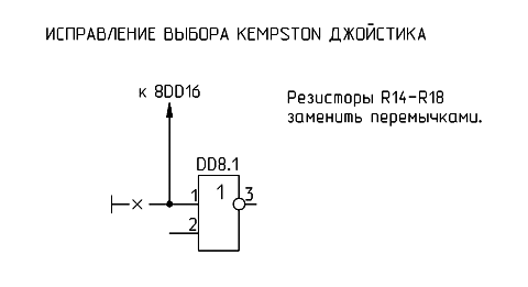 Исправление схемы выбора kempston-джойстика в компьютере «Квант»